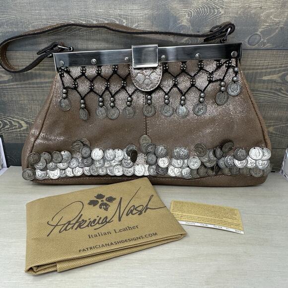 Patricia Nash Metallic Vintage Coin Collection Purse Champagne and Glitter NWT - Picture 1 of 14
